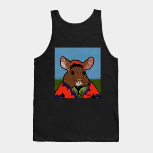 drawing cool hamster watercolor background Tank Top